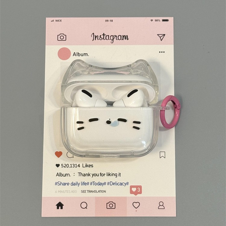 Cute Sleepy Cat Suitable for Pods 4 Protective Cover Pods 3 Pro2 Earphone Cover Earphone Case