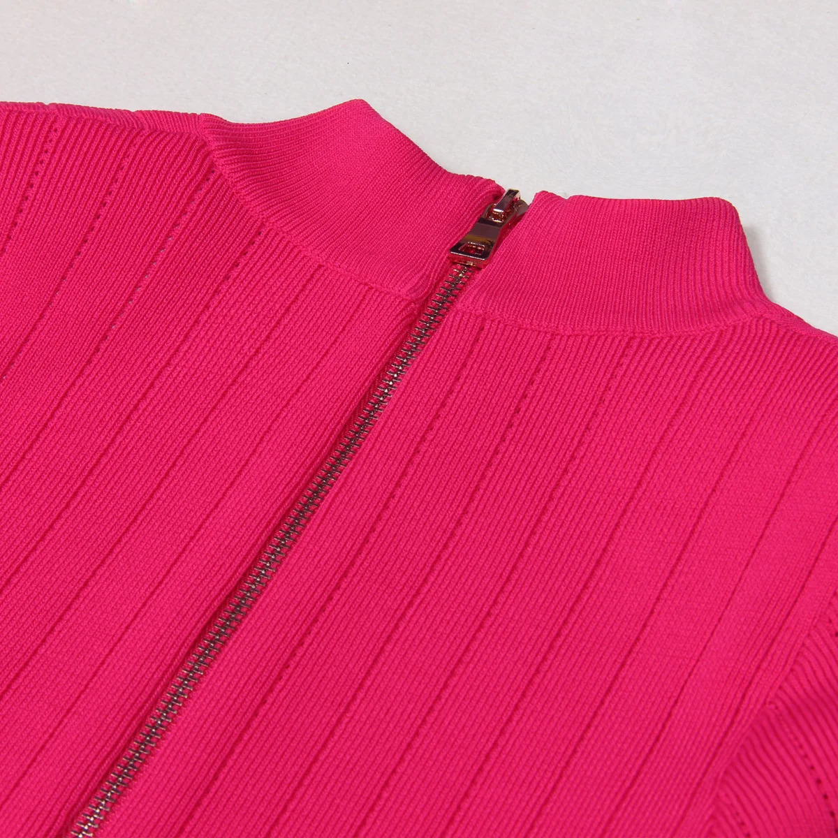 ZJYT Autumn Winter Stand Collar Solid Knitting Sweater Dresses for Women Fashion Long Sleeve White Party Dress Vestidos 250211