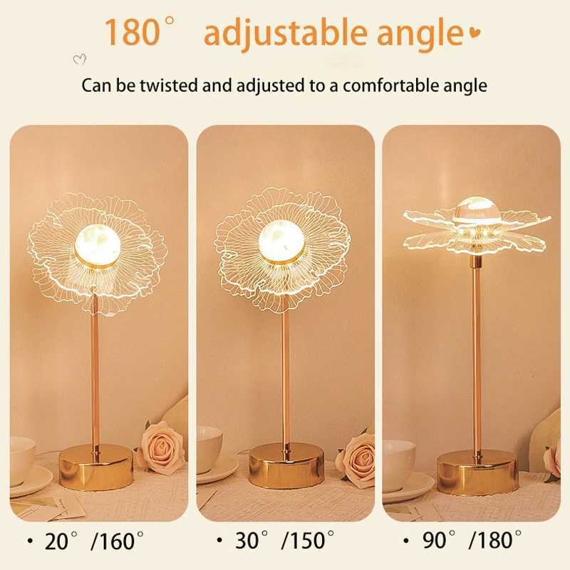 Table Lamp Retro Gold Acrylic Butterfly LED Desk Lamp Hotel Villa Art Decor LED Table Light Living Room Bedside LED Night Lights Z250211
