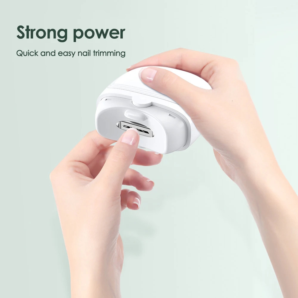 Electric Nail Scissors Rechargeable Mini Nail Clippers for Children Adults Automatic Nail Trimmer Manicure Polishing with Light 250113