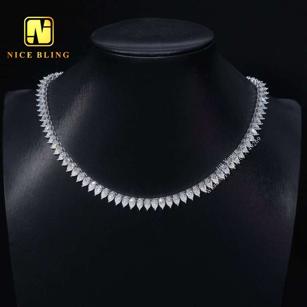 New Fancy Shaped Chain Collection Heart Pear Graduation Sier Pyroxene Tennis Necklace Girlfriend