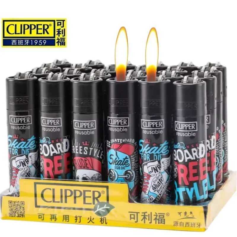 Clipper Lighter Smooth Grinding Wheel Open Fire Cigarette Lighter Portable Indoor Lighter Smoking Mens Gadgets Men GiftsT250211