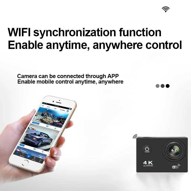 Ultra HD 4K Action Camera 1080P/30FPS 2.0 inch Screen WiFi Remote Control sports cameras Waterproof DV Helmet Go Sport Camera Pro X250210