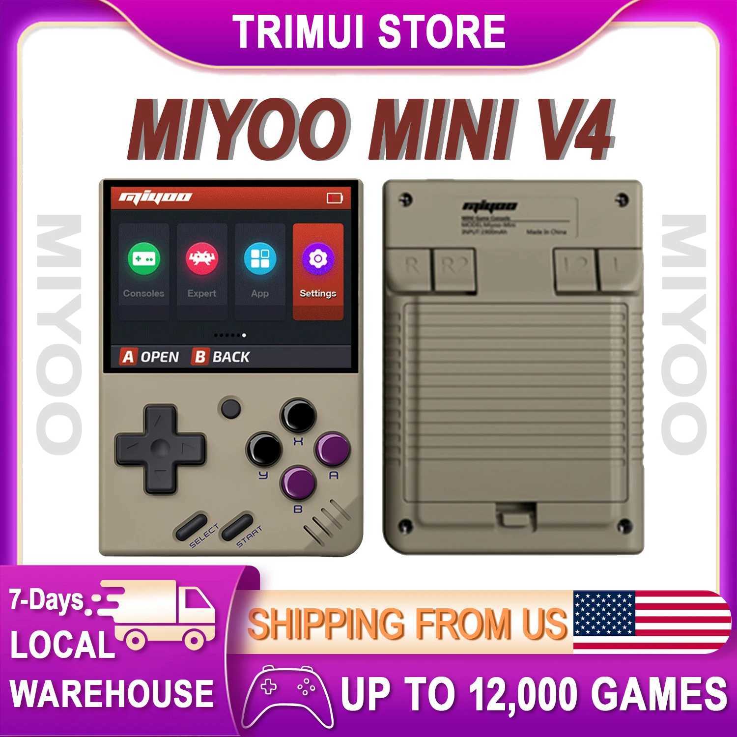 Miyoo Mini V4 Handheld Game Console Retroarch 2.8-inch IPS Sn 1900mAh Lithium Battery Open Source Linux OS Retro Gaming MachXJ250211