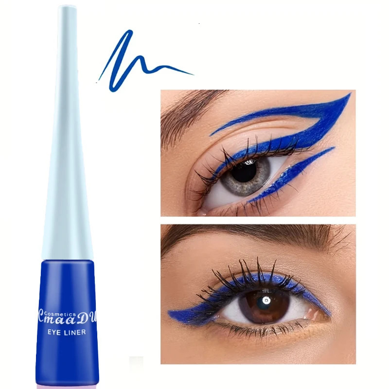Colorful Sexy Eyeliner Liquid Blue Pencil Waterproof Easy To Wear Make Up Matte Eye Liner Red Green White Gold Brown Eyeliner 250113