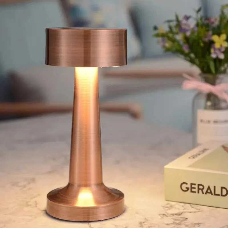 LED Table Light 3 Color Retro Coffee Table Lamp Touch Bar Desktop Decorative Lamp Sensor Rechargeable Night Light For Bedroom Z250211