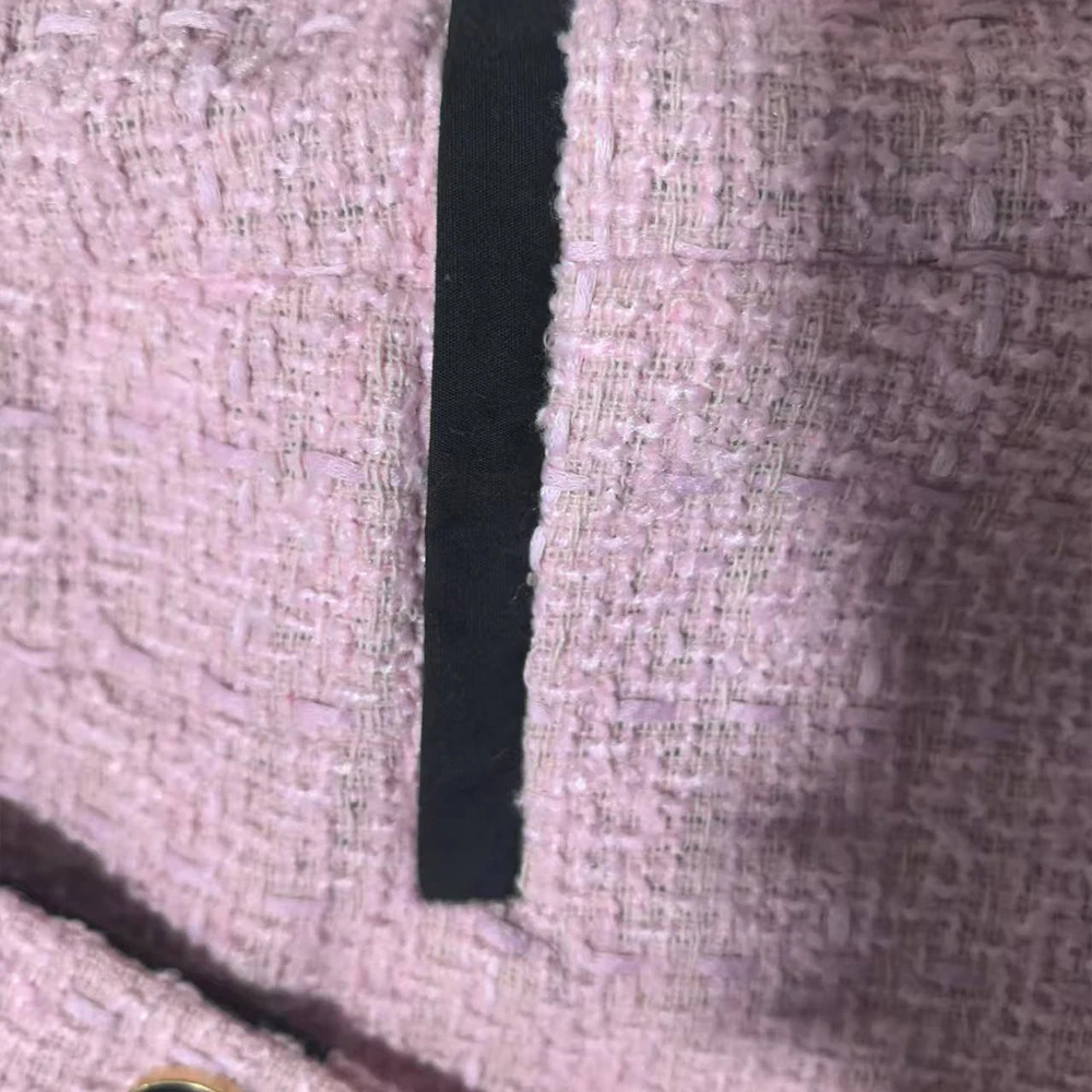 autumn womens clothing style fashionable and versatile slim fit light pink texture suit jacket 250210