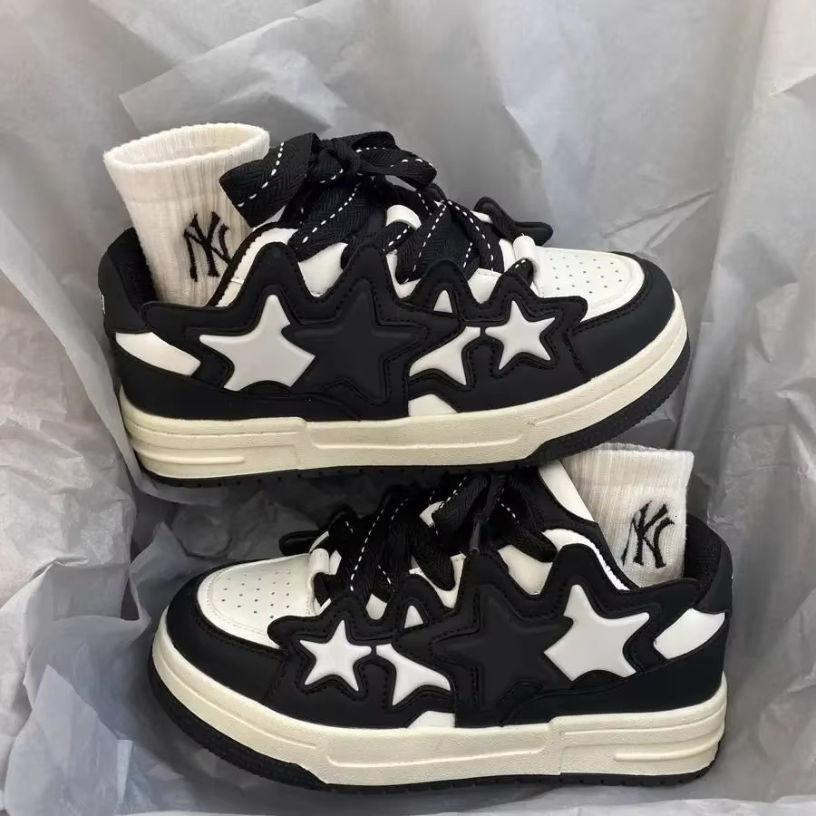 Men's And Women's Plus Size 41 42 Women's Designer Casual Star Thick Soled Sports Shoes Women's Thick Soled Sports Bread Shoes Ska