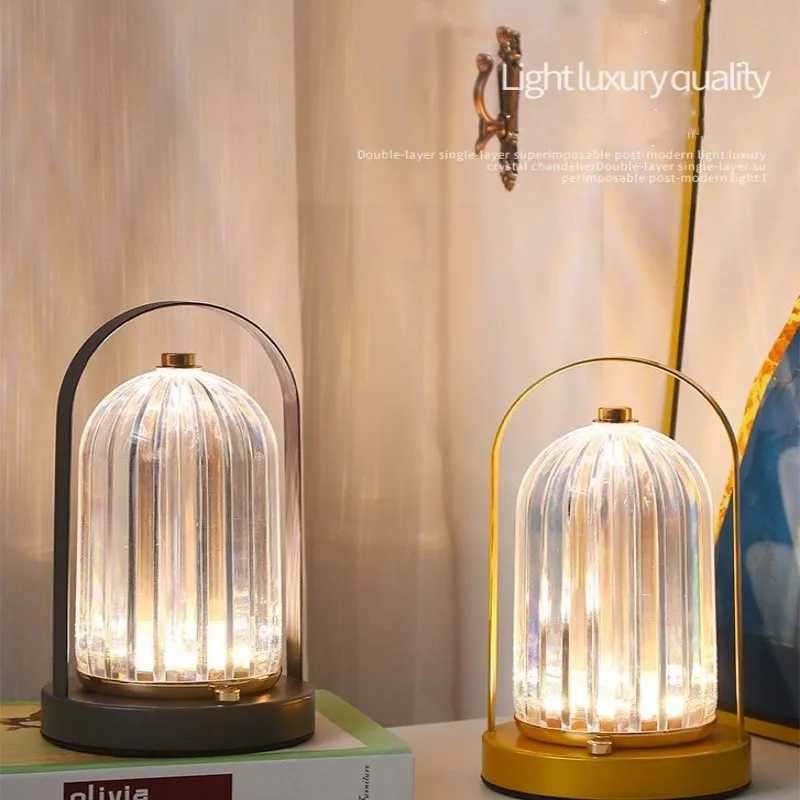Metal Table Lamp Retro Creative Portable Night Light Ins Bar Counter Bedroom Living Room Bedside Atmosphere Small Night Lamp Z250211