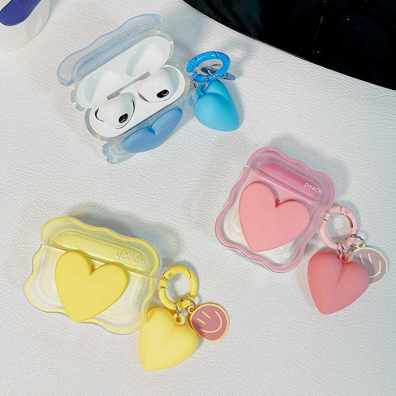 Blue three-dimensional heart suitable for Pro headphone protective case 2 3 4