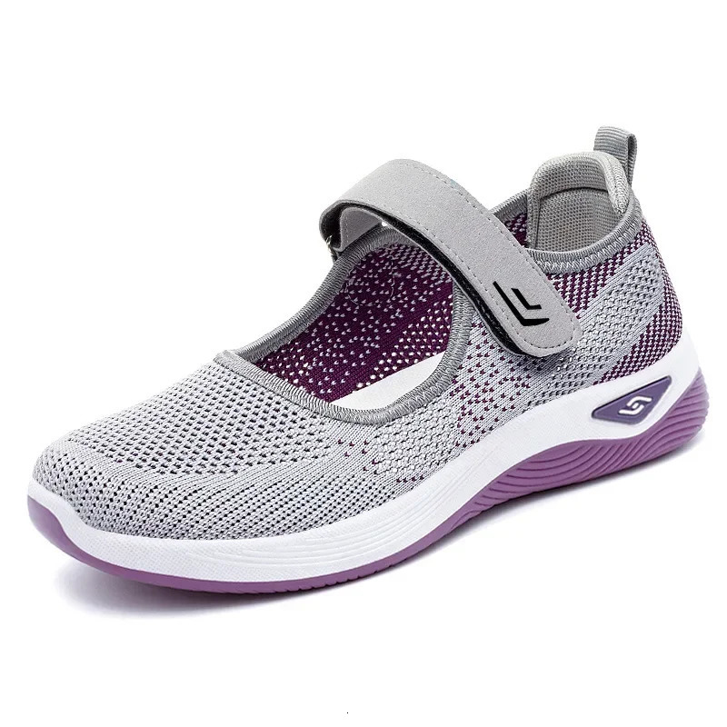Womens Casual Sports Shoes For WalkingTravelMiddle-aged And Elderly Outdoor Shoes Lightweight And Comfortable Fla 250221