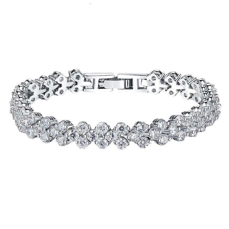 INS HOT Designer Bracelet For Women Luxury Designer jewelry Classic Roman bracelet simple and fashionable Gold Plate Agate moissanite Diamond Wedding 