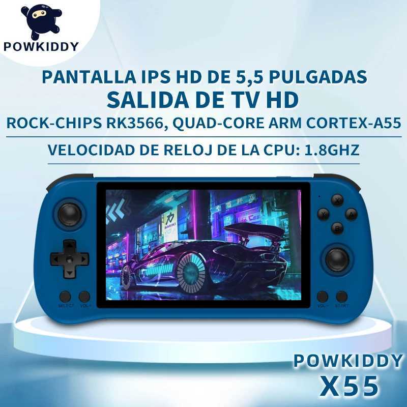 POWKIDDY X55 handheld game console 60000 Games PSP 5.5 INCH IPS Sn Console Linux System 4000 MAh TV LPDDX 2GBXJ250211