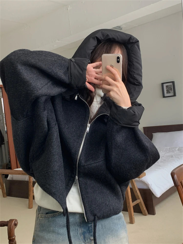 Womens Parkas Winter Coat Female Trench Jacket Women Maxi Long Parka Mujer Woolen Overcoat Casual Oversize Windbreaker 250109