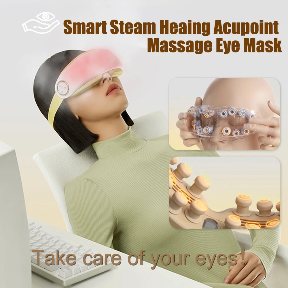 Steam Eye Massager Ultra Micron Atomization Eye Massager Multifunction Kneading Massage Eyes Compress Relieve Eye Fatigue 250113