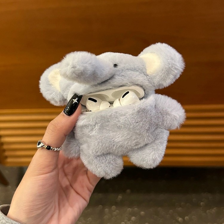 Plush blue elephant suitable for Pods2 3 protective case headphone cover headphone case pro2