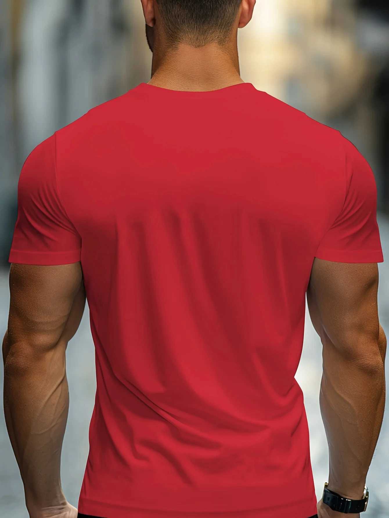 Mens 100% Cotton Casual Sports Loose Oversized Focus Print O-neck Short Sleeved T-shirt Tops Fashion Streetwear Cotton ClothingXJ250211