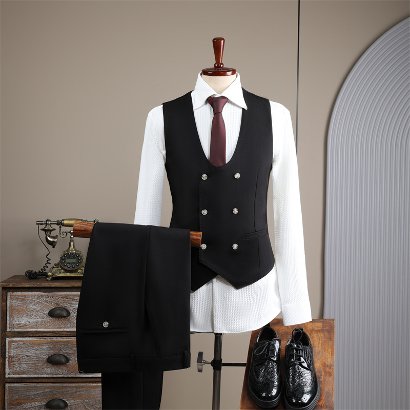 H602 Business formal suit groom wedding dress double breasted suit men