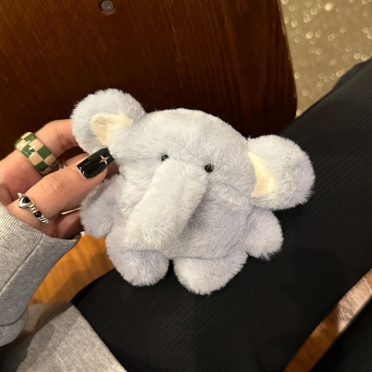 Plush blue elephant suitable for Pods2 3 protective case headphone cover headphone case pro2