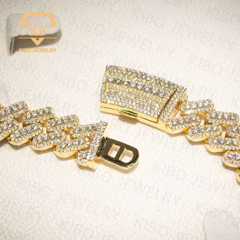 Buckle Pure Sier Iced Hiphop Cuban VVS Silica Chain