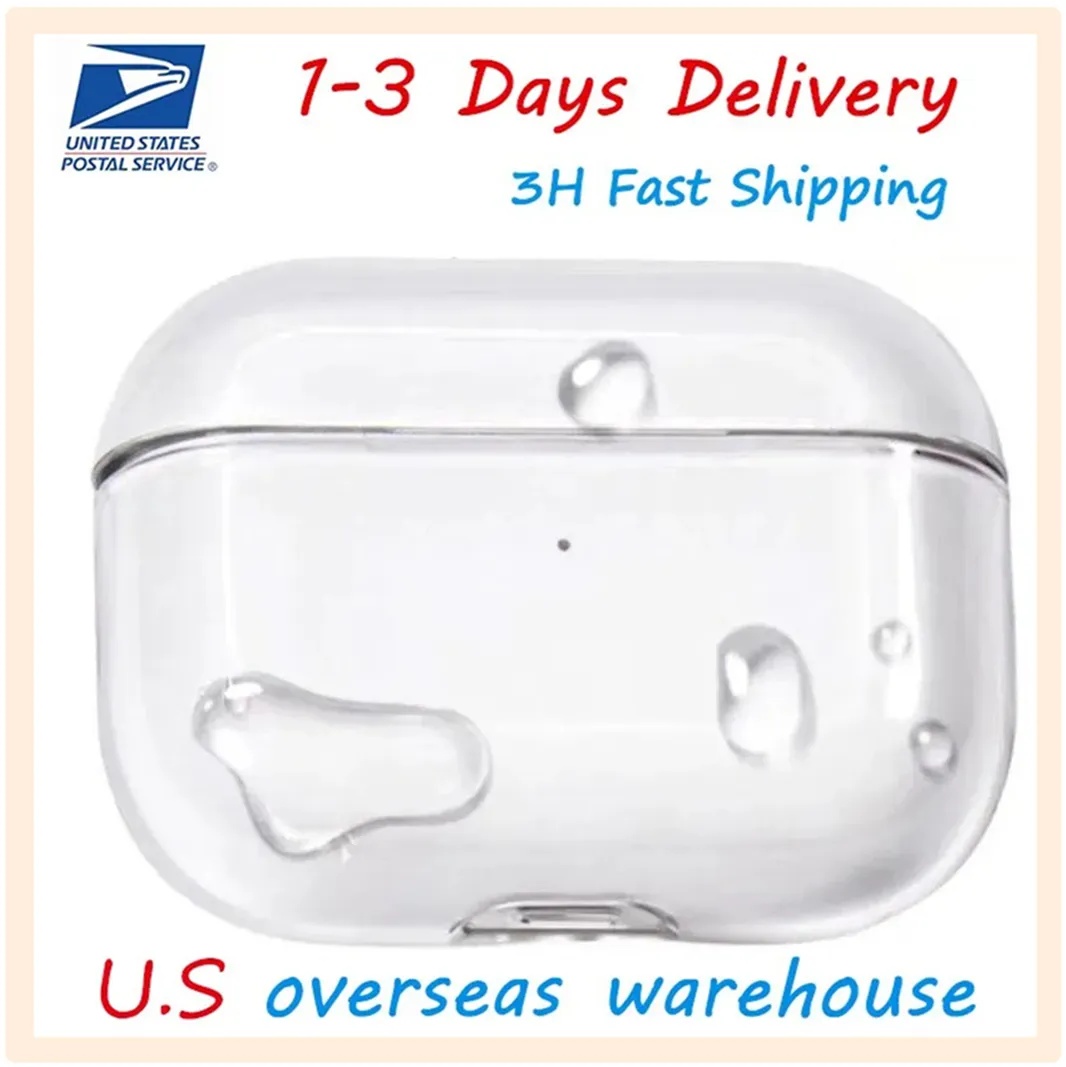 USA Stock air USB C pods pro volume control 2 3 4 2nd generation Headphone pods Accessories Solid Silicone Cute Protective Earphone Cover Shockproof Case