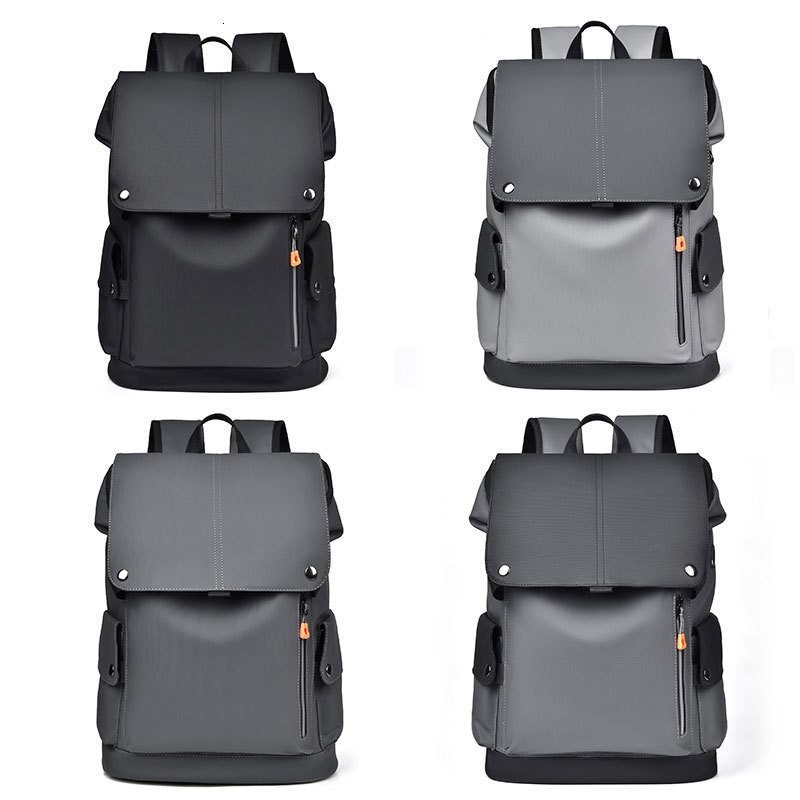 Bag New Business Backpack For Men, Large Capacity Travel Computer Workwear Functional Bag, Trendy PU Leather