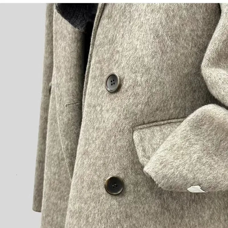 Wool Blazer Coat for Women Female Office Lady Autumn/Winter High-end Short Wool Petite Korean-style Elegant Jacket 250207