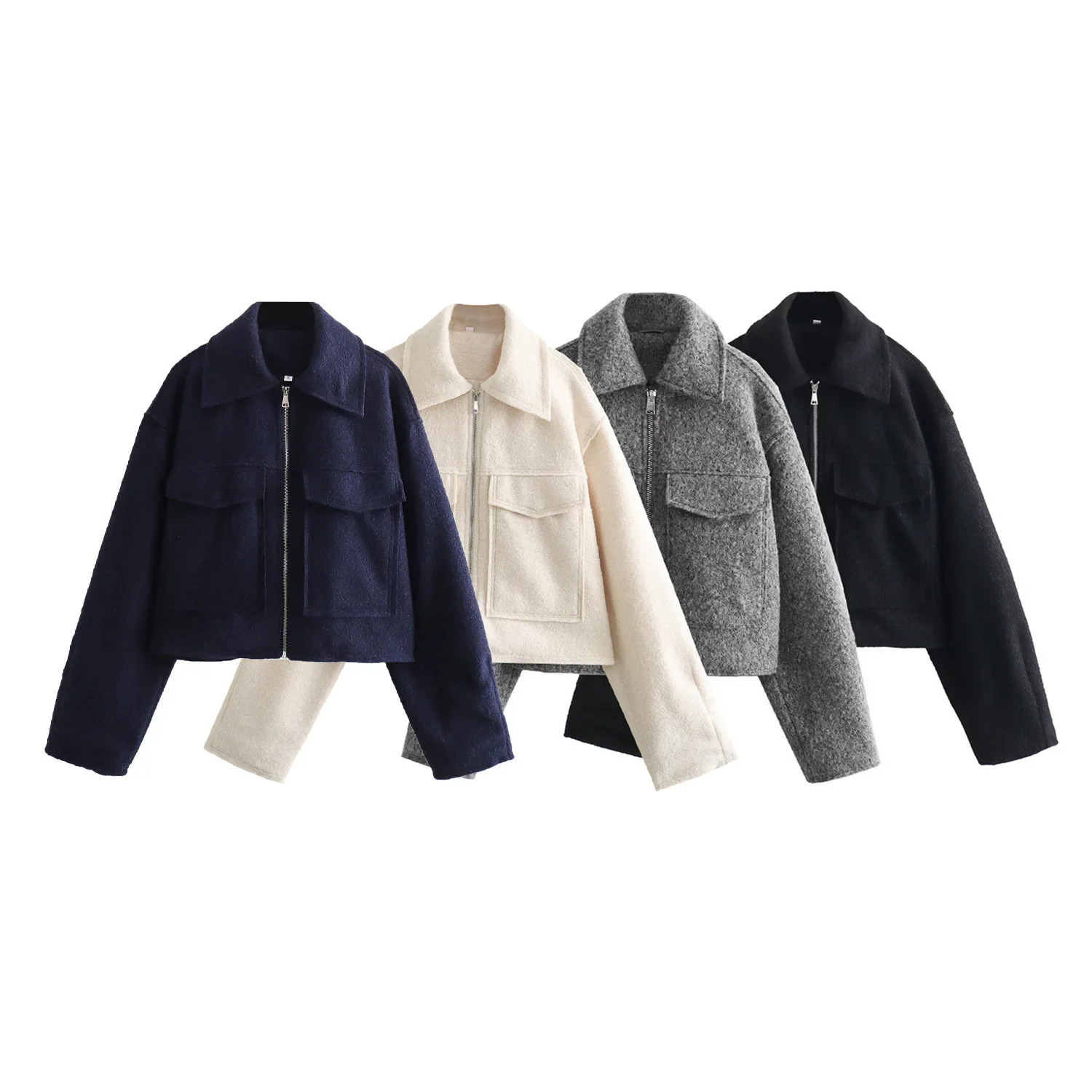 Fashionable French Style ZRWomens Tweed Jacket With Pearls Short Sleeves Cropped Jacket For Women Cross-Border Foreign Trade With 250210