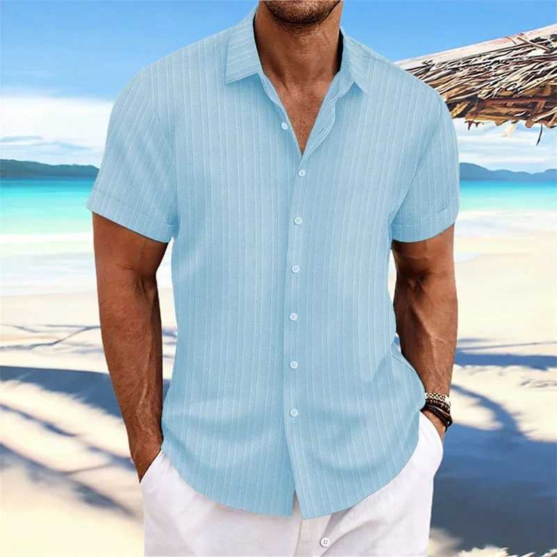 2024 mens shirt summer thin shirt fashion stand-up neck shirt short-sleeved shirt outdoor shopping casual XS-6XL linen fabric W250211