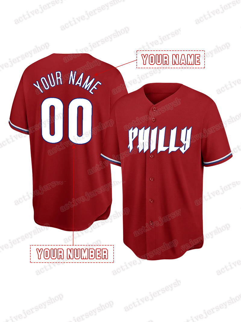 3Harper Baseball Jerseys Nola Wheeler Trea Turner Schwarber Castellanos Custom Men Women Youth