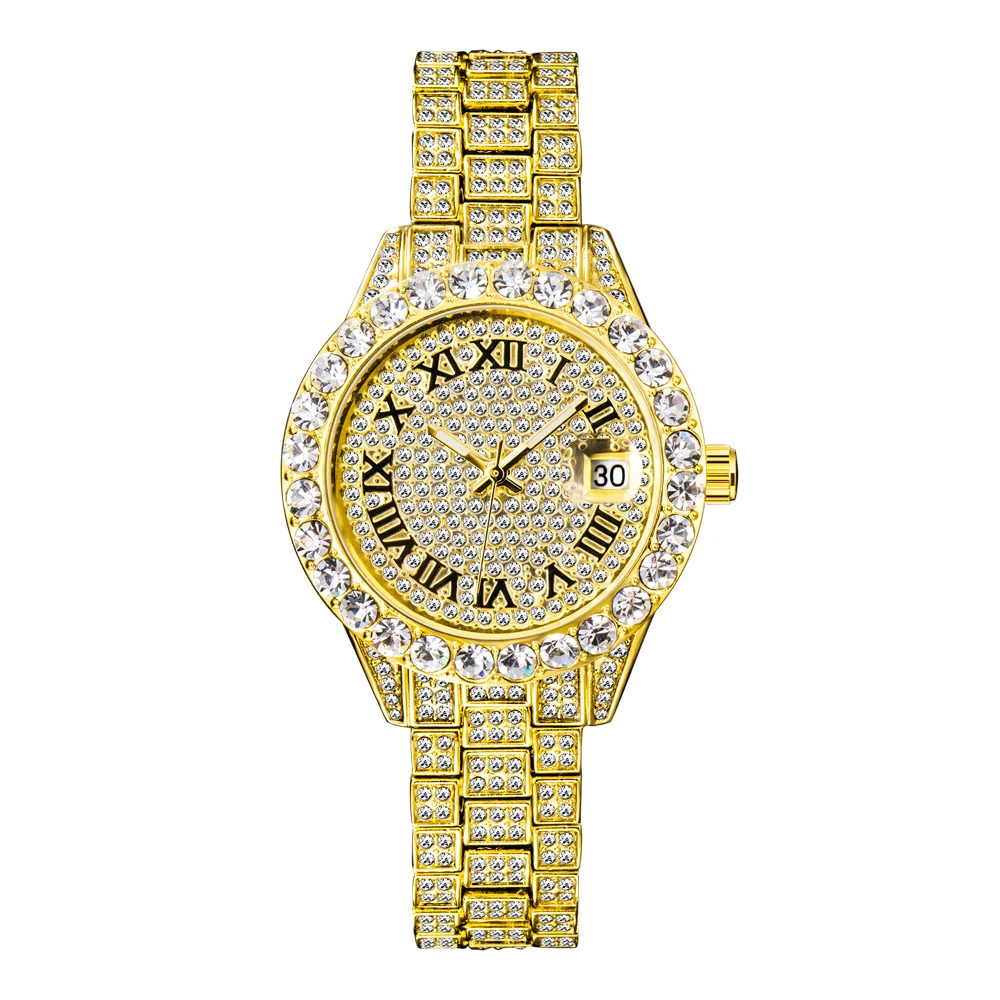 Designer Pink Women Watch Luxury Small Face TLXT Elegant Quartz Watch for Ladies Icy Look Party Jewelry Mini Babe Clock Wristwatch Gold Watch for Wome