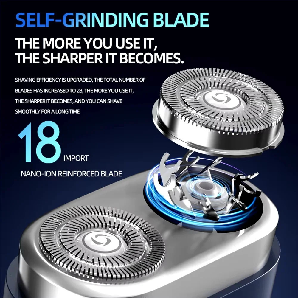 Portable Mini Electric Shaver Pocket Size Electric Shaver Home Men Rechargeable Wet Dry Powerful Waterproof Electric Razor 250208