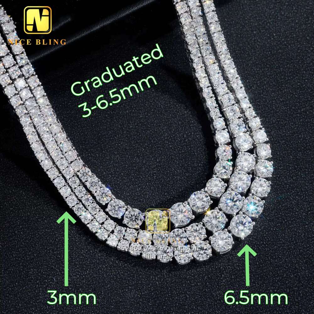 New Fancy Shaped Chain Collection Heart Pear Graduation Sier Pyroxene Tennis Necklace Girlfriend