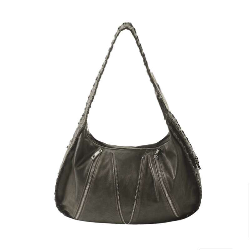 Women's Bags New high-end texture retro color woven bag for women, crossbody shoulder bag, underarm bag, wide shoulder strap, large capacity bag