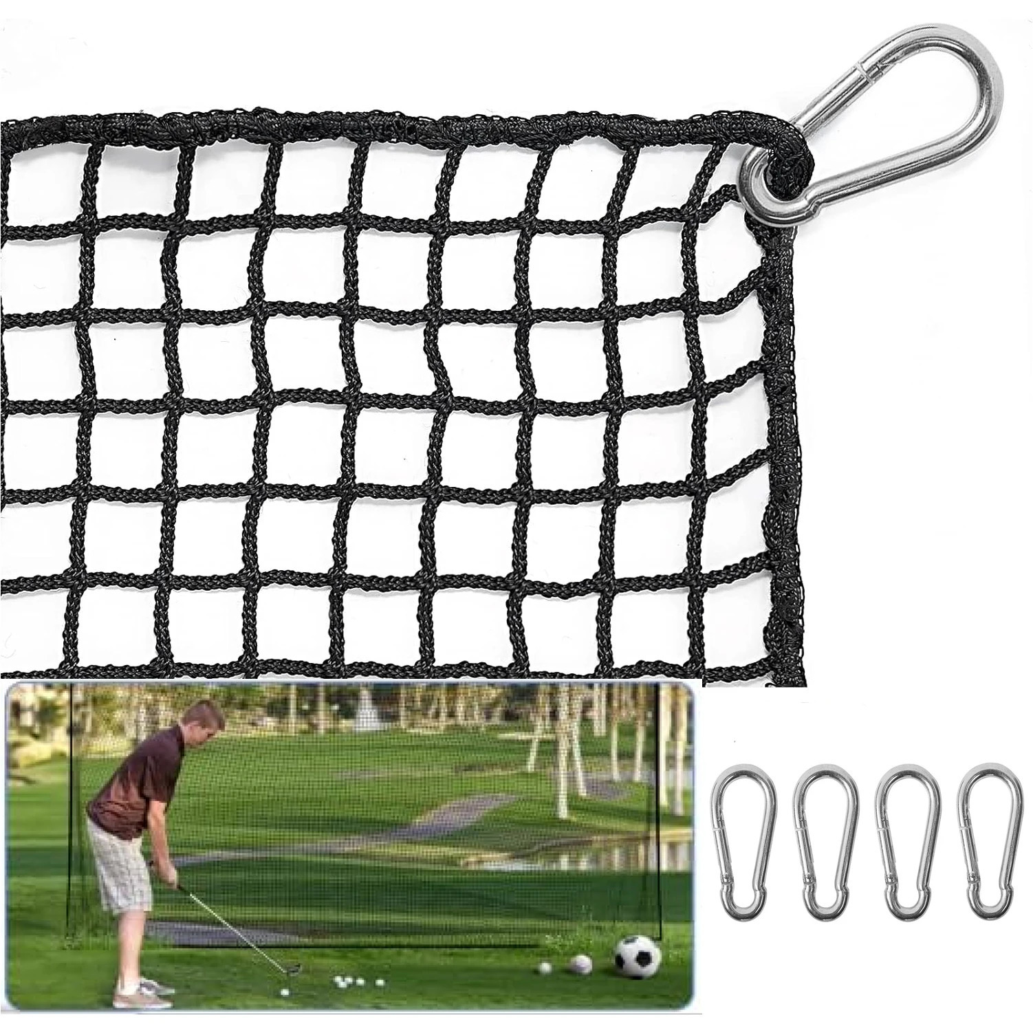 Golf Net-Sports Practice Barrier Net Heavy Duty Golf Hitting NetSoccer Backstop NetGarden Balcony Protection Safe Net 250207