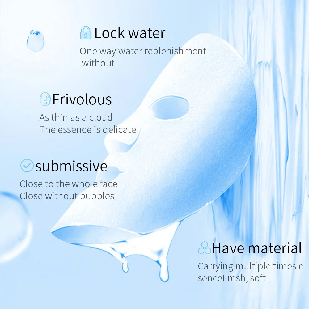20pcs BIOAQUA Centella Collagen Face Mask VC Moisturizing Refreshing Sheet Masks Hyaluronic Acid Facial Mask Skin Care Products 250113