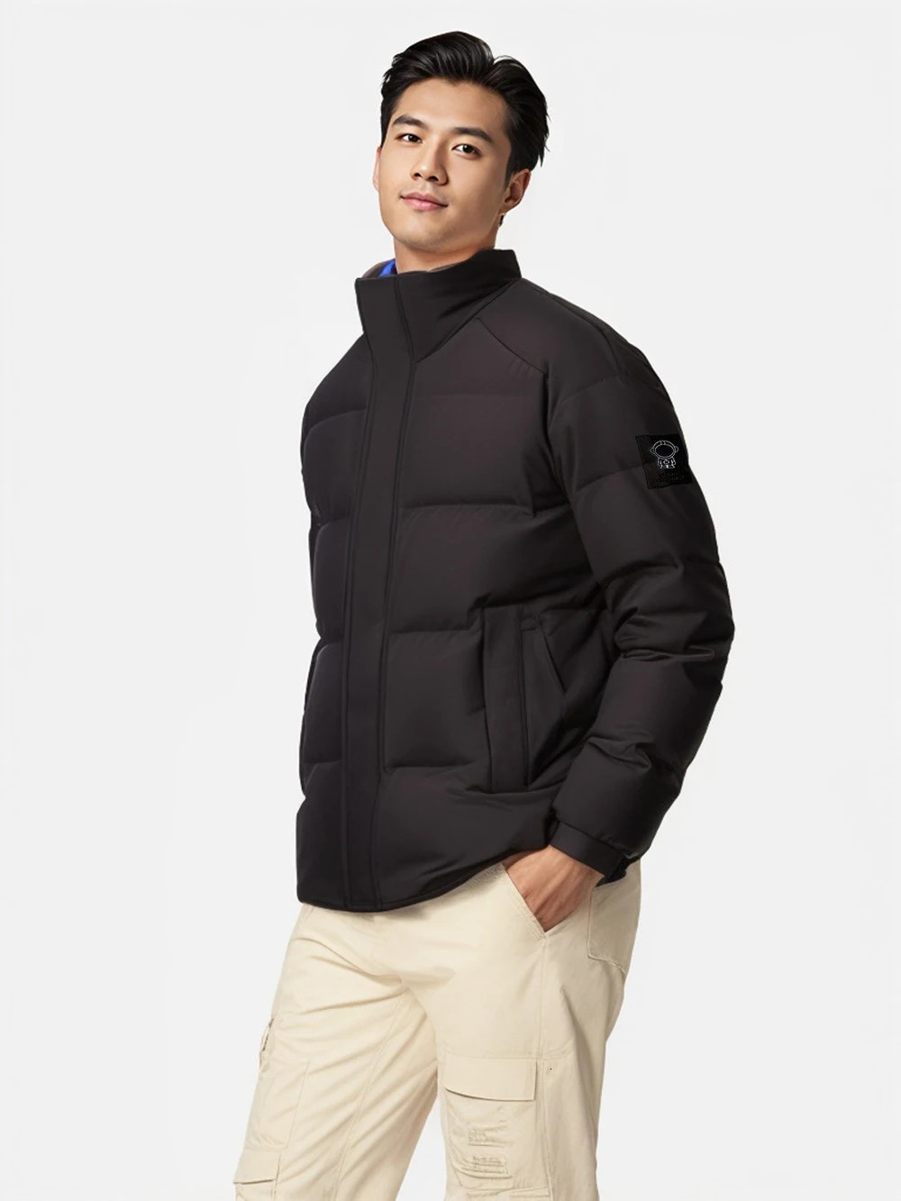 VPG Short Down Jacket Men Winter Windproof Lightweight Warm Travel Camping Coats Mens 250109Z