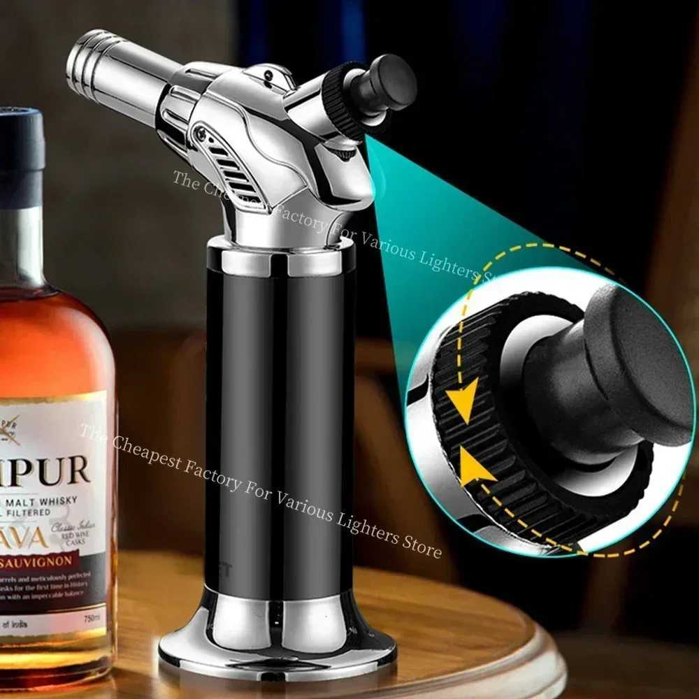 3- Fire Jet Flame Kitchen Metal Gun 1300C Welding Torch Windproof Cooking BBQ Iatable Butane Gas Cigar Lighter Outdoor 2024 Y250210