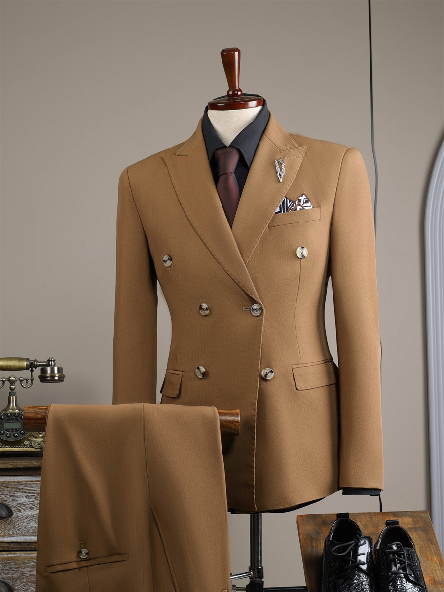 H602 Business formal suit groom wedding dress double breasted suit men