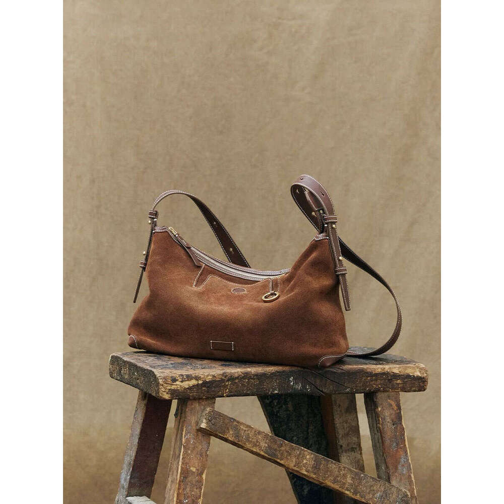 Women's Bags New Autumn/Winter Shallow Hobo Genuine Leather Underarm Women's Dumpling Bag, Commuting Fashion Handheld Crossbody Bag