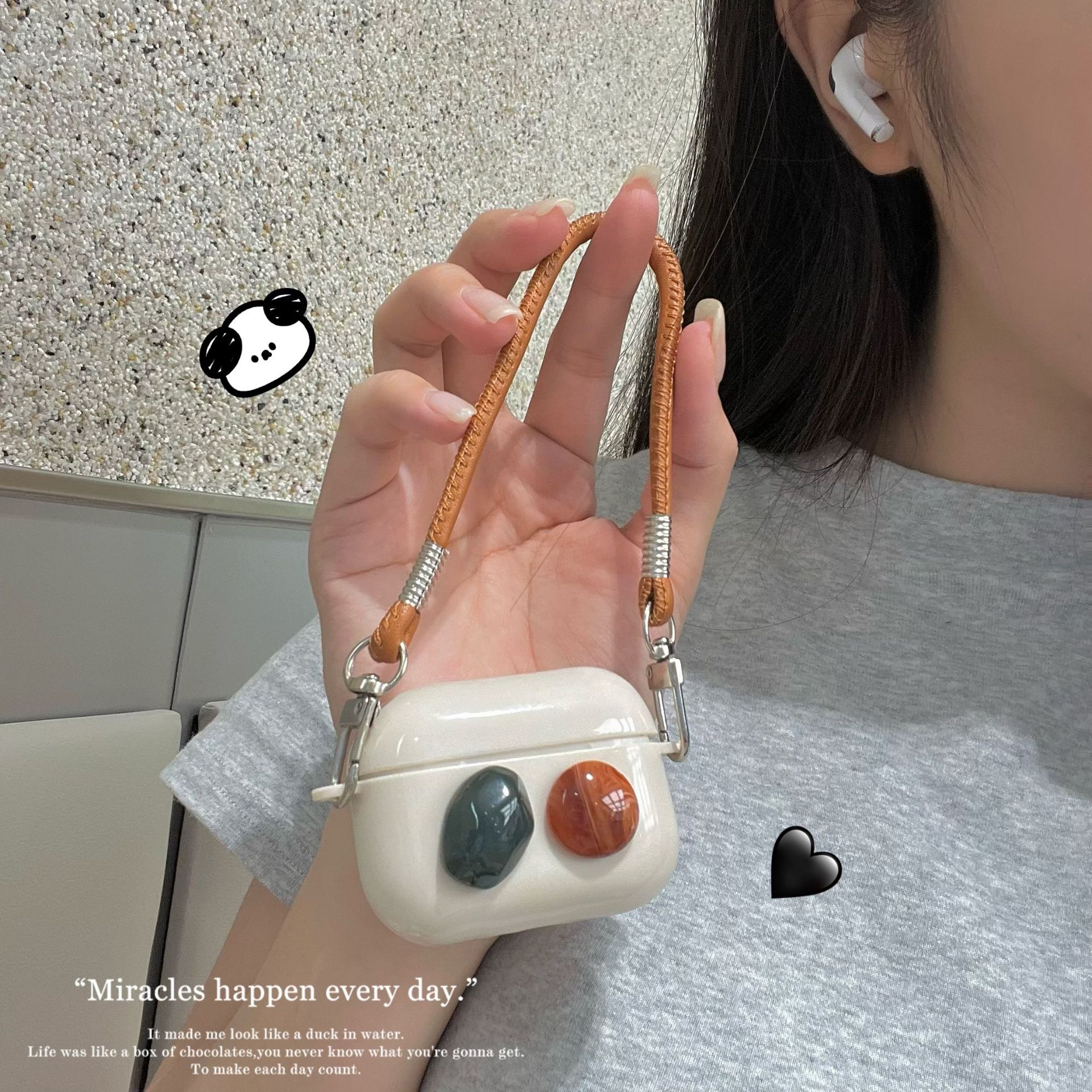 Ins Geometry Gem Suitable Pro Earphone Case 2 Wireless Bluetooth 3 Protective Cover