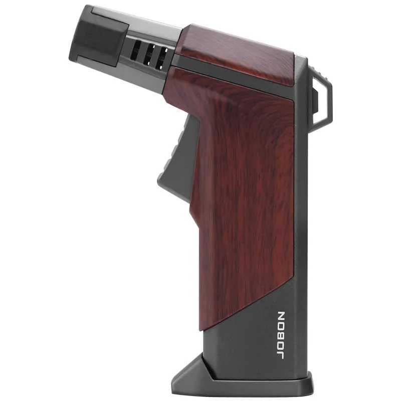 Powerf Windproof Blue Flame Jet Torch Gas Lighter Outdoor Cigar Barbecue Cooking Kitchen Butane Refillable Metal Welding Gun Y250210