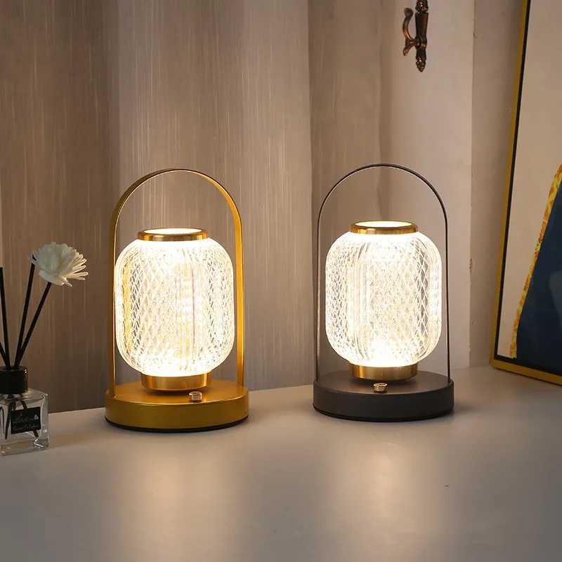 Metal Table Lamp Retro Creative Portable Night Light Ins Bar Counter Bedroom Living Room Bedside Atmosphere Small Night Lamp Z250211
