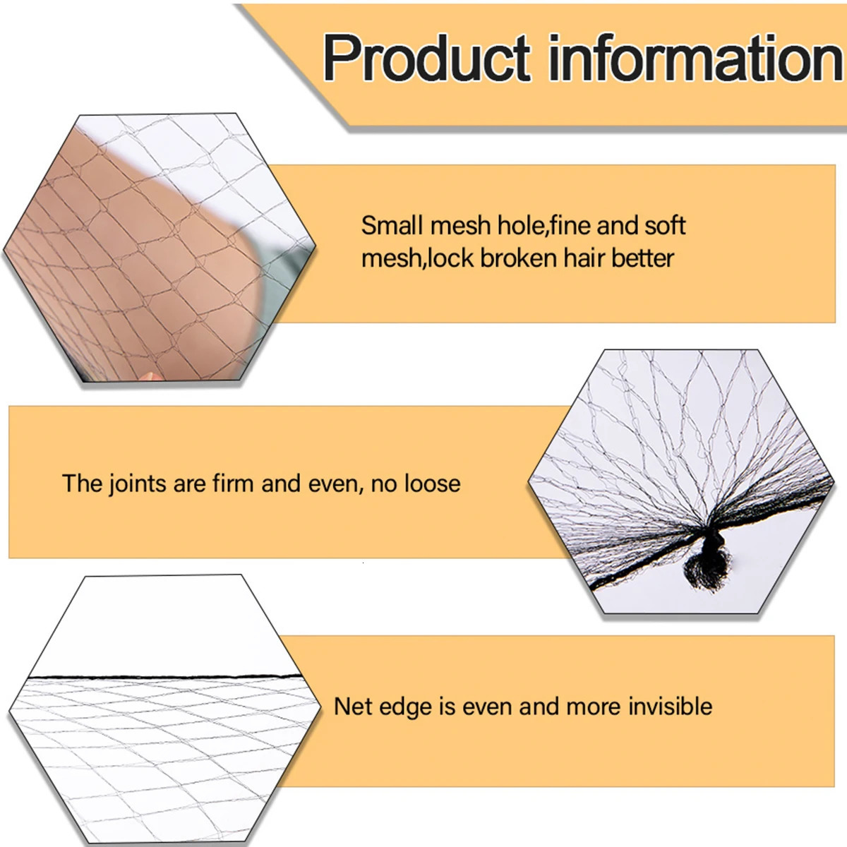 10pcs Invisible Bun Net Simple Style Mesh Net Breathable Wig Net Hair Styling Tool Women Female Hair Accessories 250113