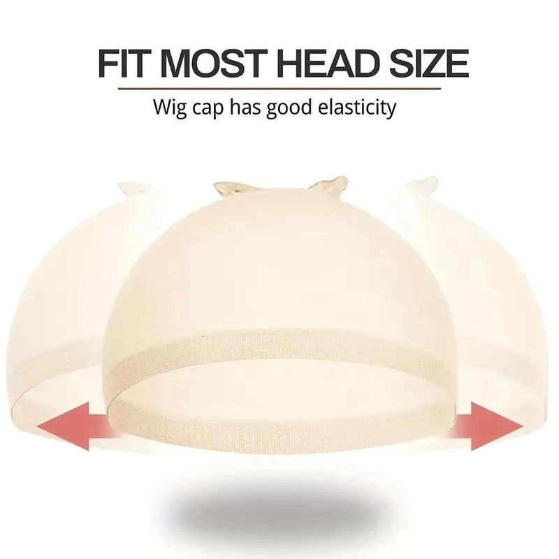2 Pcsone pack 6 PcsThree packs Hair Stocking Cap For Wigs Net For Wigs Bald Cap Nylon Stocking Wig Cap Stretchy 250113