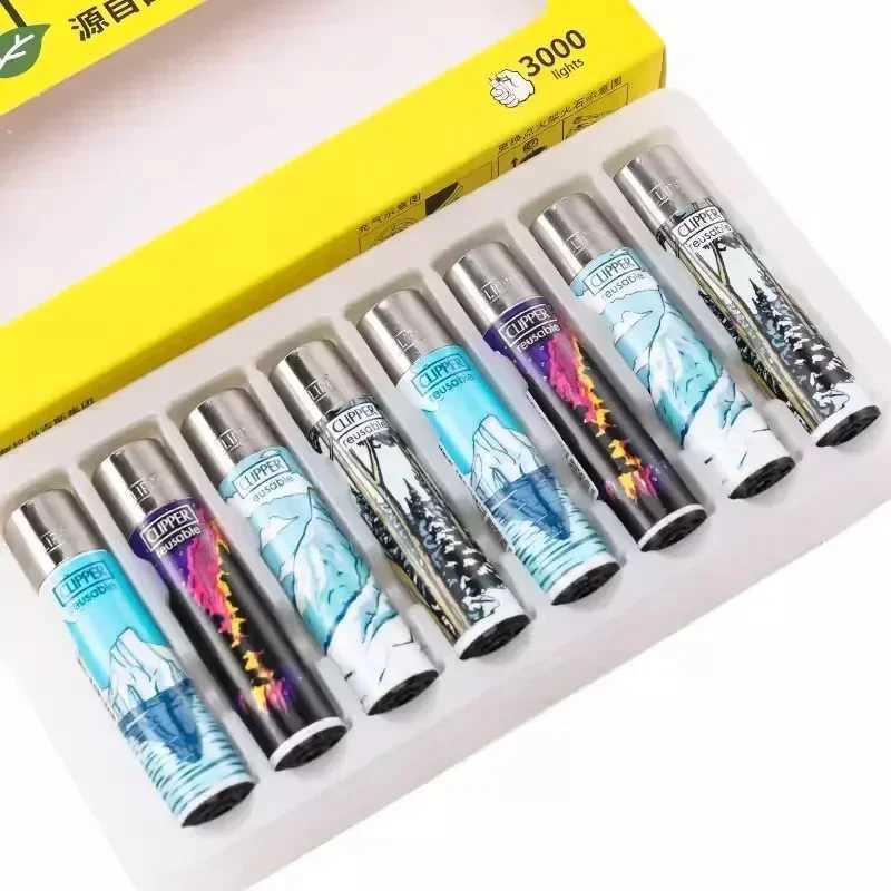 Clipper Lighter Smooth Grinding Wheel Open Fire Cigarette Lighter Portable Indoor Lighter Smoking Mens Gadgets Men GiftsT250211