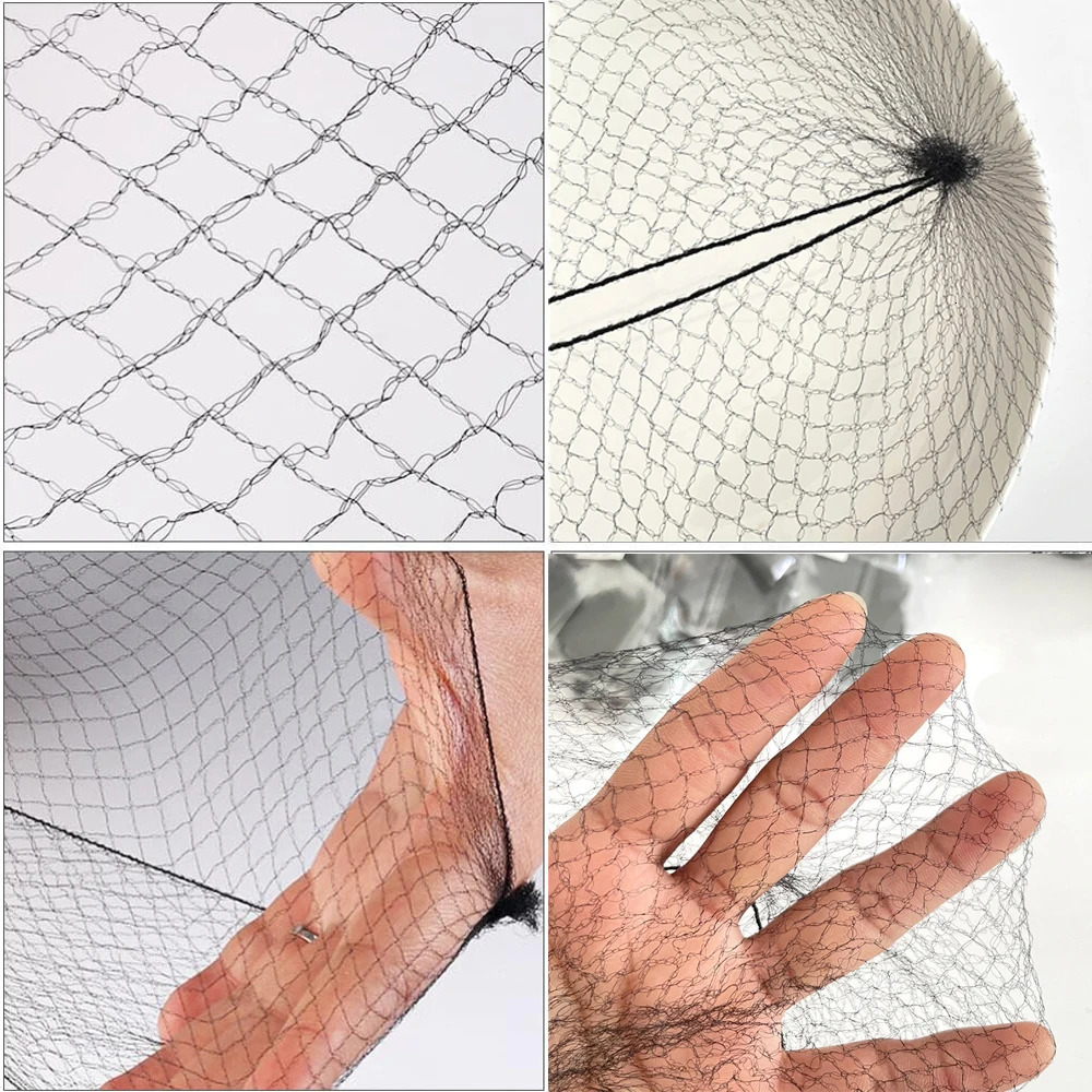 20Pcs Durable Nylon Hair Net For Bun Hair style Tool Black Blonde Brown 5Mm Hair Net For Wigs Mesh Hair Styling Hairnets 250113