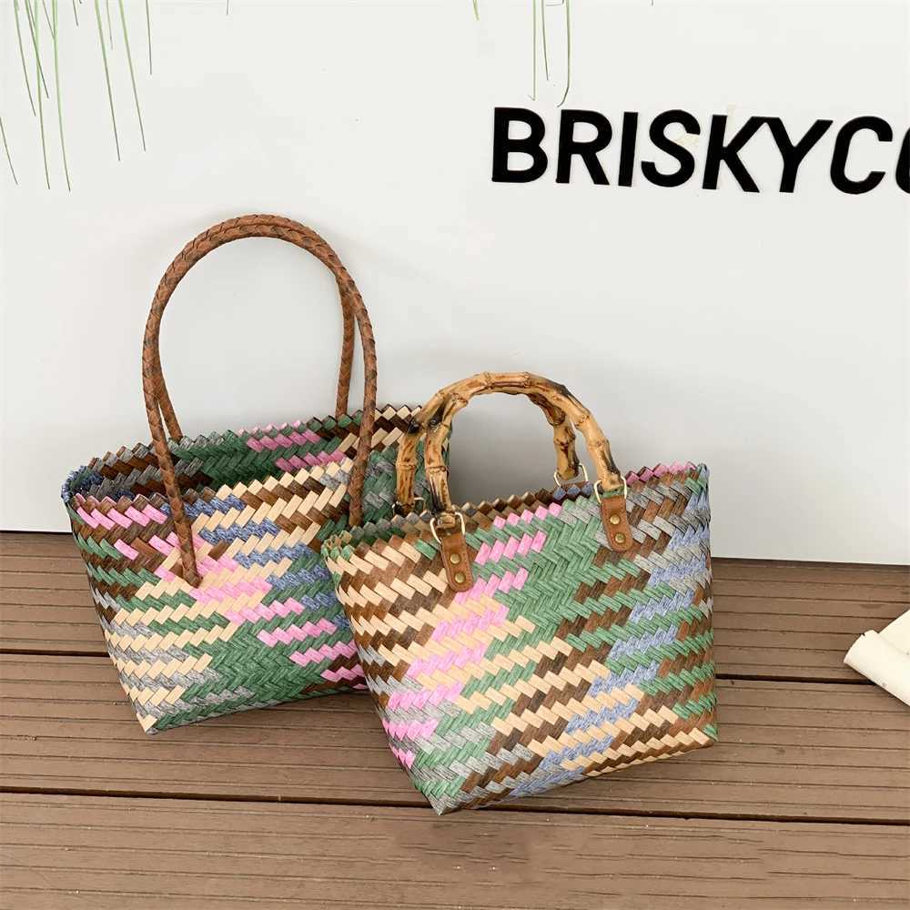 Imitati Rattan Womens Bohemian Handbag Summer Beach Large Capacity Shoulder Bag 2024 New FiXJ250412