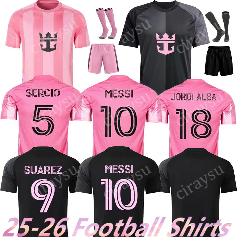 2025 2026 Soccer Jerseys MESSIS Fans Men Kids Inter Miamis FC Player Home Away Shirts maimi SUAREZ Football Jersey SERGIO JORDI ALBA MOTA MATUIDI HIGUAIN shirt Kit set