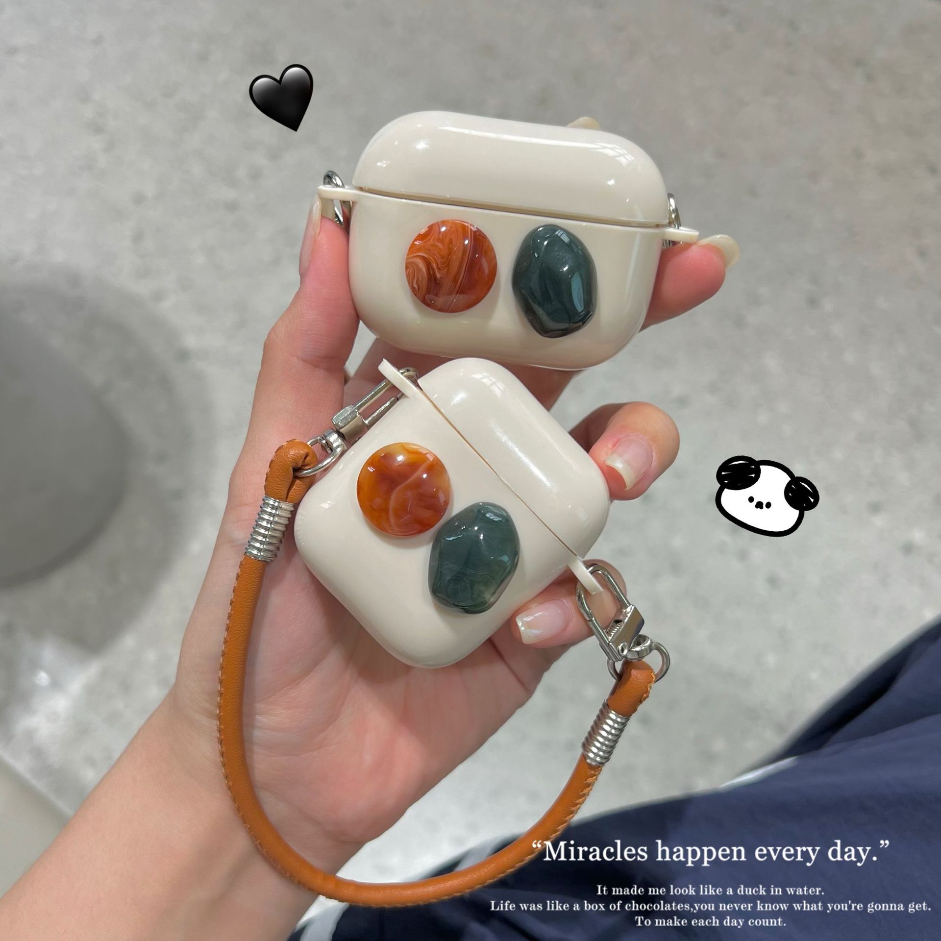 Ins Geometry Gem Suitable Pro Earphone Case 2 Wireless Bluetooth 3 Protective Cover